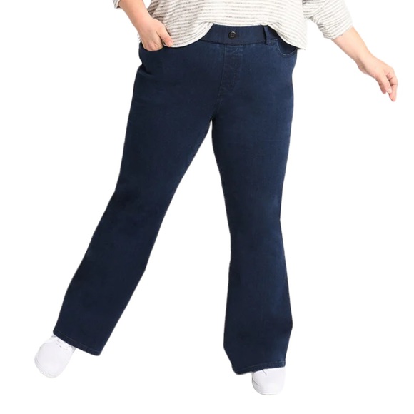 Betabrand Denim - Betabrand | Bootcut Denim Yoga Pants Pull On Stretch Jeans Size 2XL PETITE